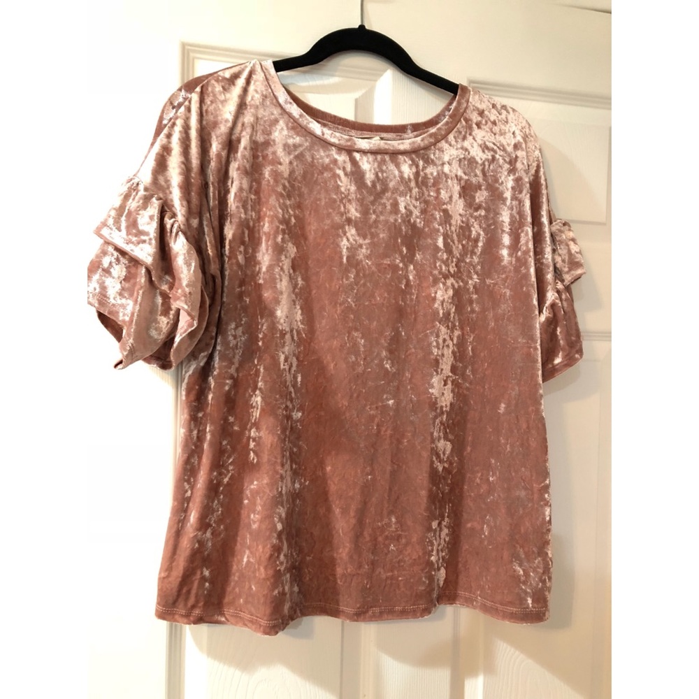 Crushed velvet blouse